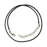 1.5mm Black Wax Cord Necklace with Lobster Clasp