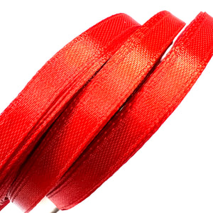 Red 6mm Single Faced Satin Ribbon