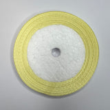 Pastel Yellow 6mm Single Faced Satin Ribbon