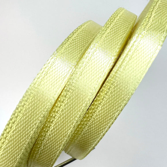 Pastel Yellow 6mm Single Faced Satin Ribbon