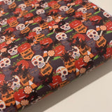 Crazy Halloween Mix Print Leatherette