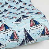 Sailing Boat Mix Print Leatherette