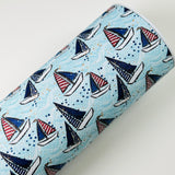 Sailing Boat Mix Print Leatherette