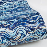 Sea Waves Mix Print Leatherette