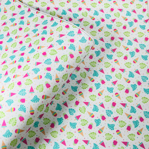 Ice cream leaf Summer Mix Print Leatherette