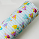 Summer Ice Cream Mix Print Leatherette