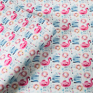 Clearance Summer Mix Print Leatherette (Flamingo and Donut)