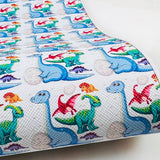 Dinos Animal Mix Print Leatherette (Blue colour)