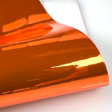 Orange Mirrored Plain Leatherette