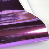 Purple Mirrored Plain Leatherette