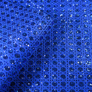 Clearance Blue Lace Glitter Leatherette