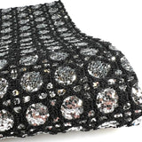 Clearance Black Lace Glitter Leatherette
