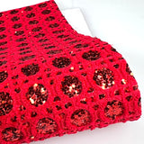Clearance Red Lace Glitter Leatherette