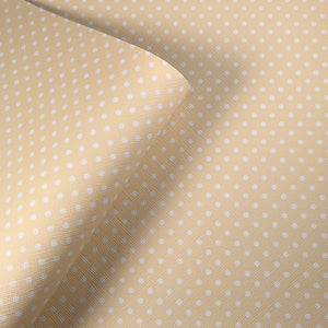 Dotty Creamy Yellow Mix Print Leatherette