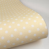 Dotty Creamy Yellow Mix Print Leatherette