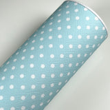 Dotty Blue Mix Print Leatherette