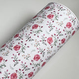 Mini Roses Flower Mix Print Leatherette