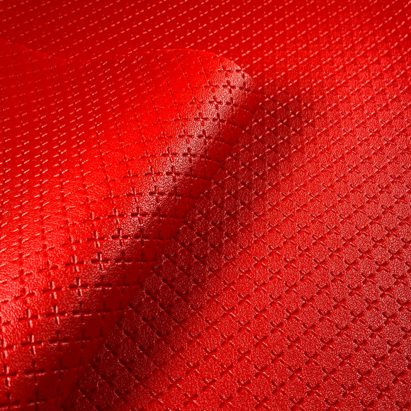 Red Checker Embossed Leatherette