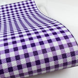 Mix Print Purple Gingham Checker Leatherette