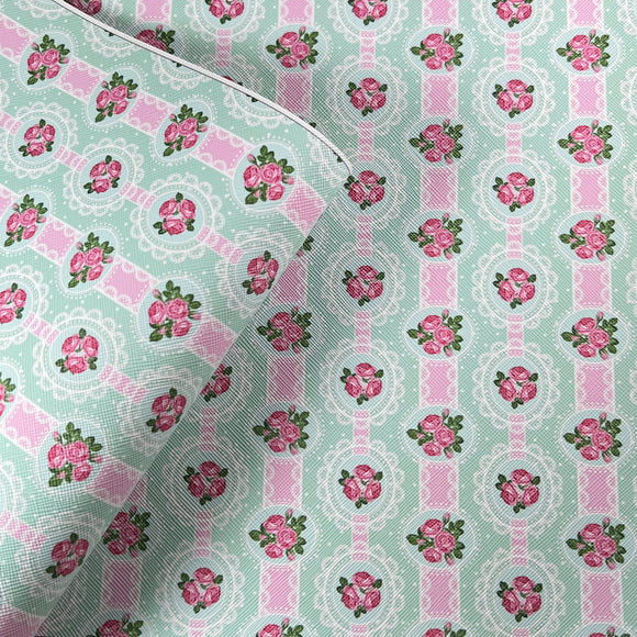 Roses Flower Mix Print Leatherette