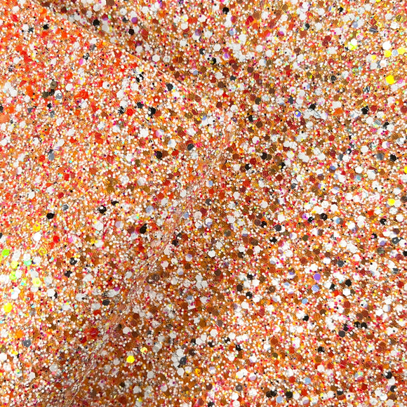 Pastel Orange Jewelry Chunky Glitter