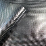 Metallic Silver  Checker Embossed Leatherette