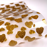Clearance Valentine Glitter Golden Heart Transparent Jelly