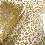 Clearance Golden Glitter Animal Print Transparent Jelly