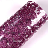 Clearance Purple Glitter Animal Print Transparent Jelly