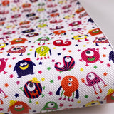 Halloween Little Monsters Mix Print Leatherette