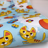 Cats and Balloons Animal Mix Print Leatherette