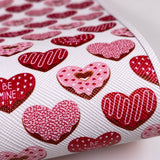 Clearance Valentine Donuts Heart Mix Print Leatherette