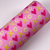 Valentine Heart Pinky kiss kiss love love  Mix Print Leatherette
