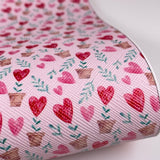 Valentine Heart Pots Mix Print Leatherette