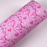 Pinky Valentine Heart Mix Print Leatherette