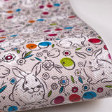 Clearance Bunnies & Eggs Easter Mix Print Leatherette