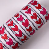 Big Valentine Heart Mix Print Leatherette