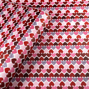 Valentine Thousand Hearts Mix Print Leatherette