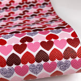 Valentine Thousand Hearts Mix Print Leatherette