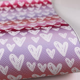 Valentine Hearts Mix Print Leatherette