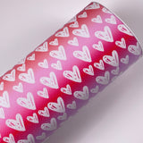 Valentine Hearts Mix Print Leatherette