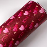 Kiss Valentine Heart Mix Print Leatherette