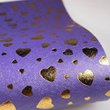 Purple Metallic Valentine Heart Leatherette
