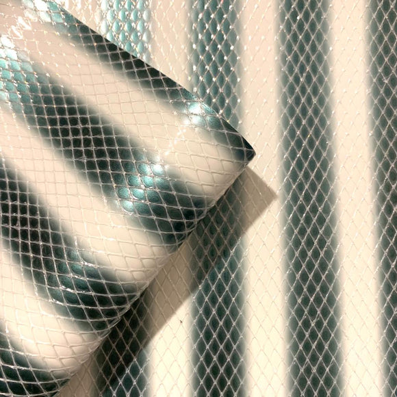 Clearance Holographic Mesh Green Leatherette